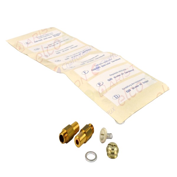 Set Complet Duza Arzător Gaz Natural pentru centrala termica de pardoseala Ariston UNOBLOC G 55 RI MET cod piesa 65102711