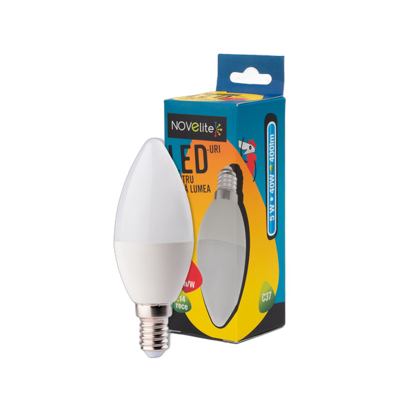 Bec LED lumanare 5W, E14, 6400K, Novelite - Prompt Service