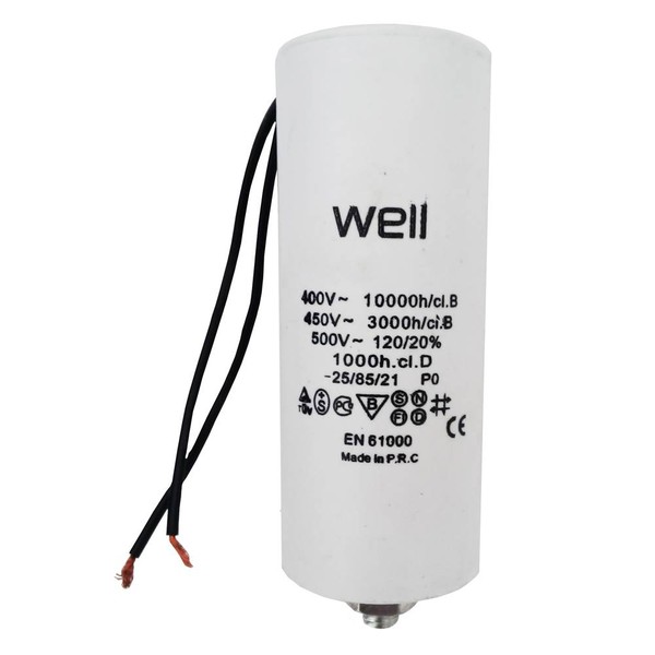 Condensator pornire motor Well MOTCAP 35uF 400V cu fir - Prompt Service