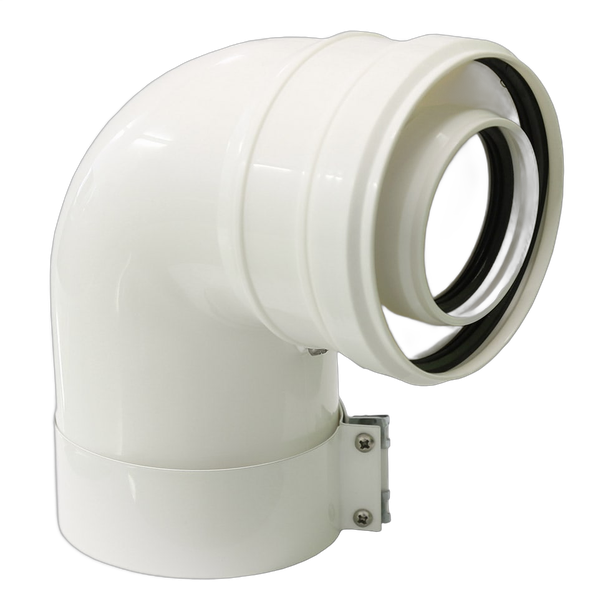 Cot evacuare centrala termica condensare ATI Tip 01, PP/PP, diametru 60 / 100, WBPPCUR61001 - Prompt Service