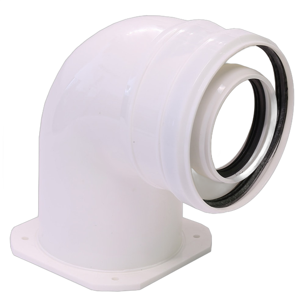 Cot evacuare centrala termica condensare ATI Tip 04, PP/PP, diametru 60 / 100, WBPPCUR61004 - Prompt Service