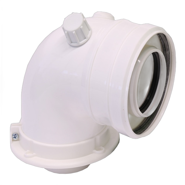 Cot evacuare centrala termica condensare ATI Tip 09, PP/PP, diametru 60 / 100, WBPPCUR61009 - Prompt Service