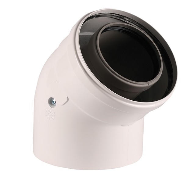 Cot prelungire evacuare centrala termica condensare ATI 45 grade, PP/ALL, 80 / 125, WBCUR45 - Prompt Service