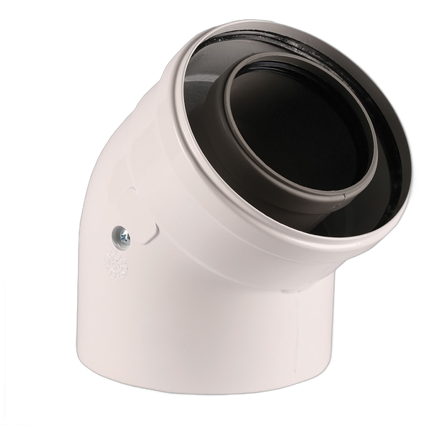 Cot prelungire evacuare centrala termica condensare ATI 45 grade, PP/ALL, 80 / 125, WBCUR45 - Prompt Service