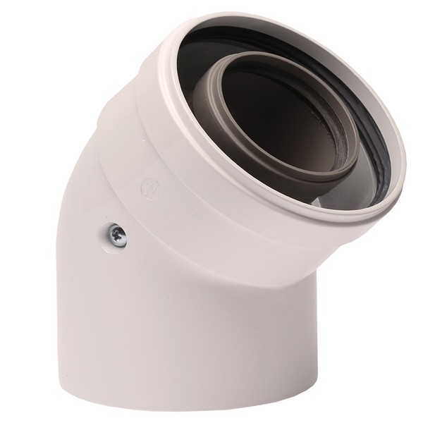 Cot prelungire centrala termica condensare ATI 45 grade, PP/ALL, diametru 60 / 100, WBCUR61045 - Prompt Service