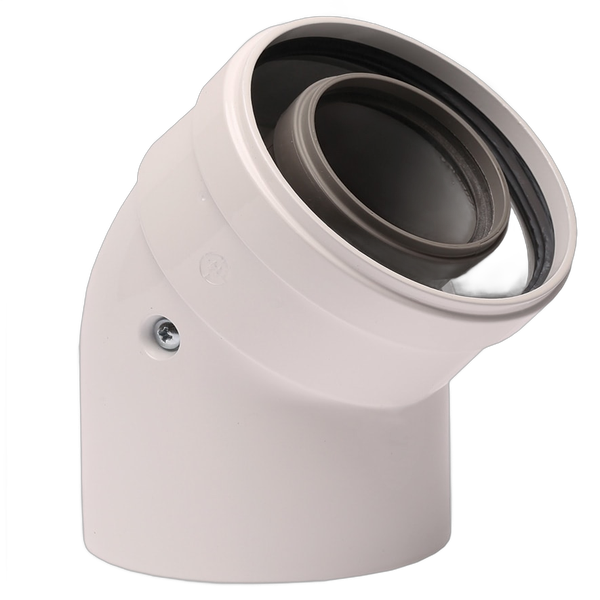 Cot prelungire centrala termica condensare ATI 45 grade, PP/ALL, diametru 60 / 100, WBCUR61045 - Prompt Service