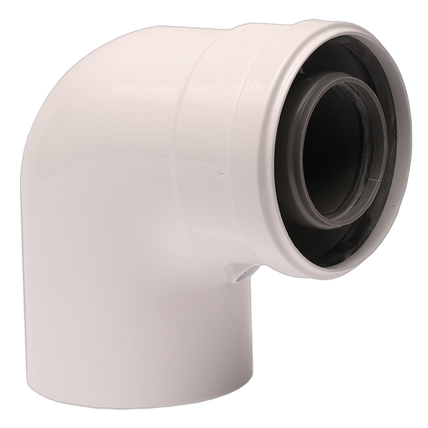 Cot prelungire centrala termica condensare ATI 90 grade, PP/ALL, diametru 60 / 100, WBCUR61090 - Prompt Service