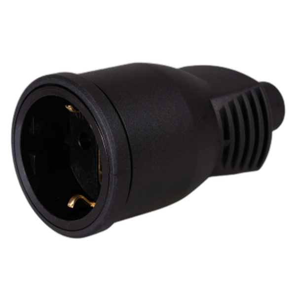 Cupla cauciuc cu contact de protectie, negru, Ipee OEM - Prompt Service