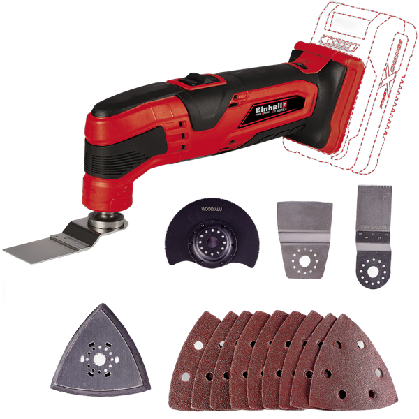 Unealta multifunctionala Einhell TC-MG 18 Li-Solo, slefuire, decupare, fara acumulator, 4465170