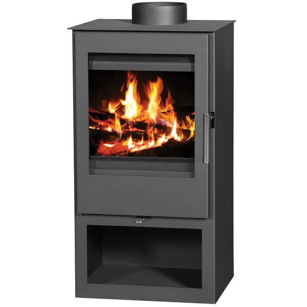 Soba pe lemne Victoria 05 Parma, 5 kW, compartiment uscare lemne, clasa A, Gri grafit - Prompt Service