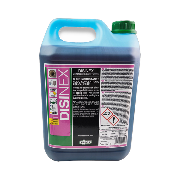 Solutie acida pentru curatat schimbatoare si instalatii de metal / cupru Facot Disinex 5 litri - Prompt Service