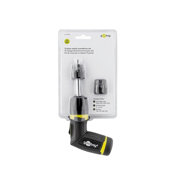 Set surubelnita cu clichet 12 biti, Goobay, TOOL-KIT-SD13-GBAY - Prompt Service