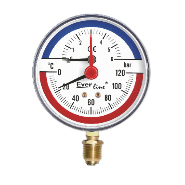 Termomanometru 6 bar Everline, vertical - Prompt Service