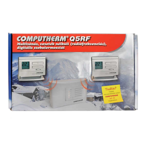 Termostat centrala termica Computherm Q5RF wireless (fara fir), neprogramabil, pana la 4 zone - Prompt Service
