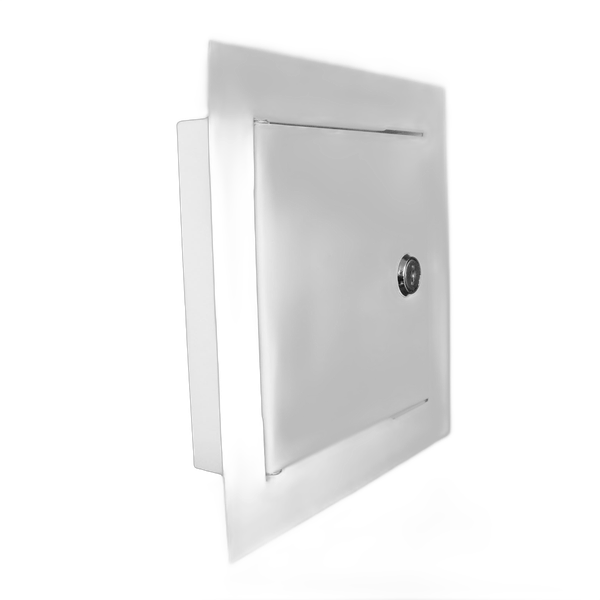 Usa de acces Dospel MAGNAT 400x400 mm, metal, inchidere cheie, alb - Prompt Service