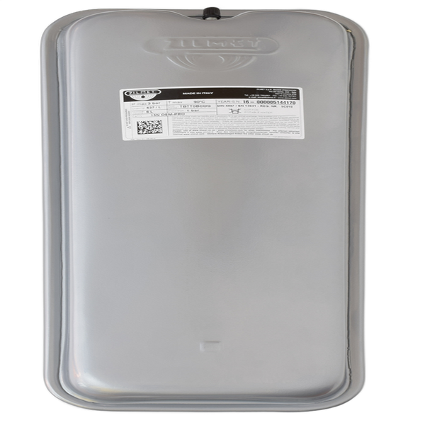 Vas de expansiune 6 litri Zilmet, dimensiuni 492x203 mm, H105 mm, racord 3/4", membrana fixa, 3 bar - Prompt Service