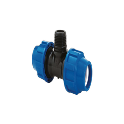 Teu compresiune PeHD 20x1/2x20 FE, filet exterior