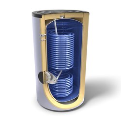 Boiler termo apa calda pentru sisteme pompa caldura Tesy EV 2x9 2x17 S2 1000 101 HP, 1000 litri, doua serpentine, clasa eficienta C, 305392