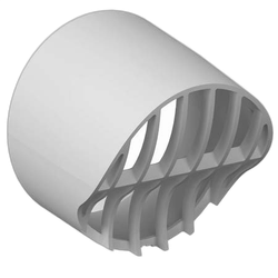 Terminatie tubulatura evacuare centrala sau hota ATI, diametru 80 mm, alb, WB10-080