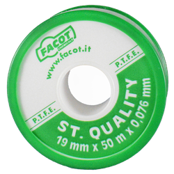 Banda teflon PTFE Facot latime 19 mm, lungime 50 m, grosime 0.076 mm, TEF1950
