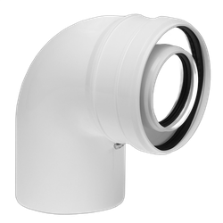 Cot evacuare centrala termica condensare ATI Tip 02, PP/PP, diametru 60 / 100, WBPPCUR61002