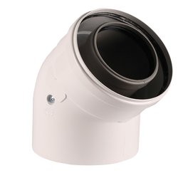 Cot prelungire evacuare centrala termica condensare ATI 45 grade, PP/ALL, 80 / 125, WBCUR45