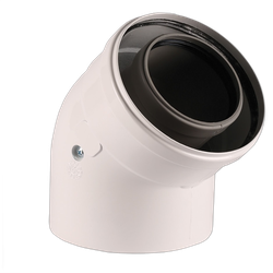 Cot prelungire evacuare centrala termica condensare ATI 45 grade, PP/ALL, 80 / 125, WBCUR45