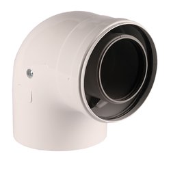 Cot prelungire evacuare centrala termica condensare ATI 90 grade, PP/ALL, 80 / 125, WBCUR90