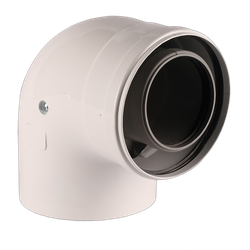 Cot prelungire evacuare centrala termica condensare ATI 90 grade, PP/ALL, 80 / 125, WBCUR90