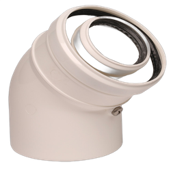 Cot prelungire centrala termica condensare ATI 45 grade, PP/PP, diametru 60 / 100, WBPP61045