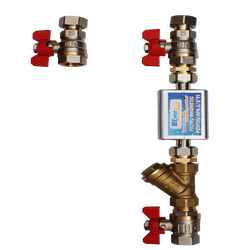 Kit hidraulic montaj boiler electric, Everline, robineti, niple, filtru Y si magnetic 1/2"