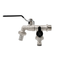 Robinet dublu serviciu cu doua iesiri, 1/2", Everline, RB-RA12D