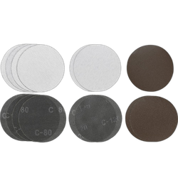 Set 15 discuri abrazive pentru slefuit pereti si suprafete plane, 180 mm, KWB