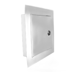 Usa de acces Dospel MAGNAT 400x400 mm, metal, inchidere cheie, alb