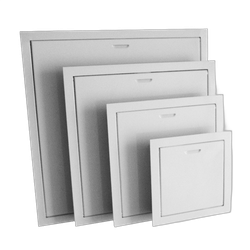 Usa de acces Dospel MAGNAT 150x200 mm, metal, prindere magnetica, alb