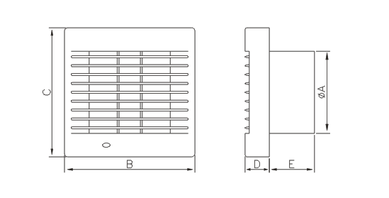 Dimensiuni ventilator casnic Dospel Polo 5 WCH