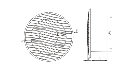 Dimensiuni ventilator casnic Dospel NV 12