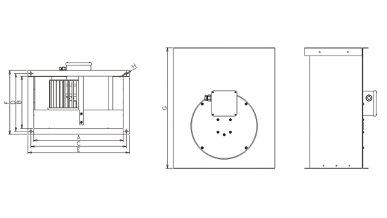 Dimensiuni ventilator industrial Dospel WKS 1000