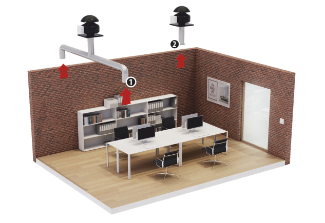 Mod montare ventilator de acoperis Dospel WD 200