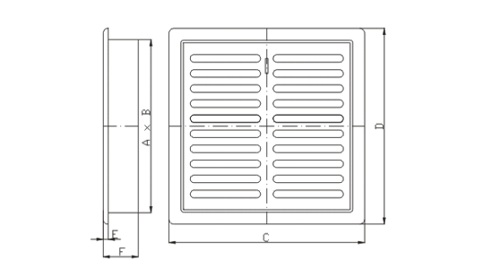 Dimensiuni grila ventilatie Dospel D/TK 140x210 /B