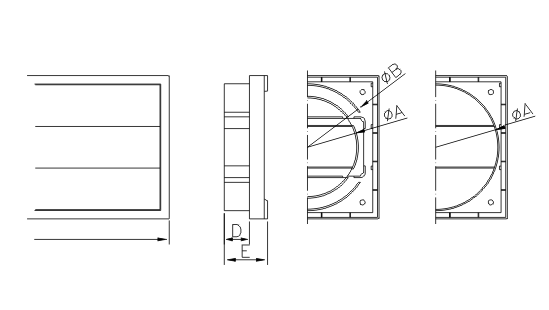 Dimensiuni grila ventilatie Dospel KRZ 150