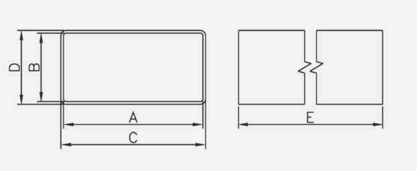 Dimensiuni tubulatura rectangulara Dospel D/P