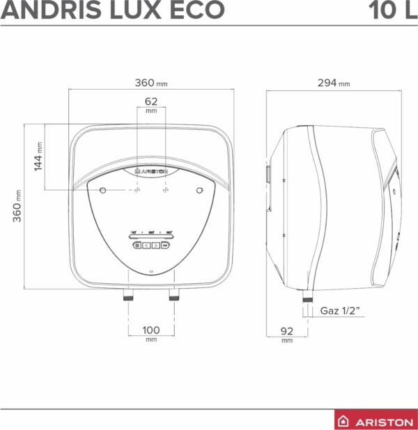 ariston-andris-lux-eco-10l-schita-dimensiuni