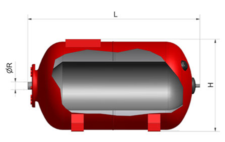 Dimensiuni VHEF 25 - 300 litri