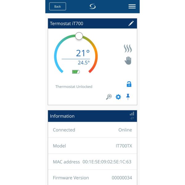 Termostat ambient Salus, controlat prin internet, IT 700, LCD, cu Wi-Fi - imagine 4