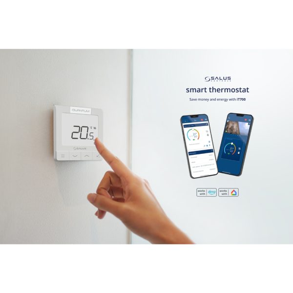 Termostat ambient Salus, controlat prin internet, IT 700, LCD, cu Wi-Fi - imagine 3